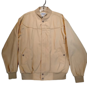 Palmland Men's Bomber Jacket Tan Long Sleeve Zip Close Vented in  Size Large
